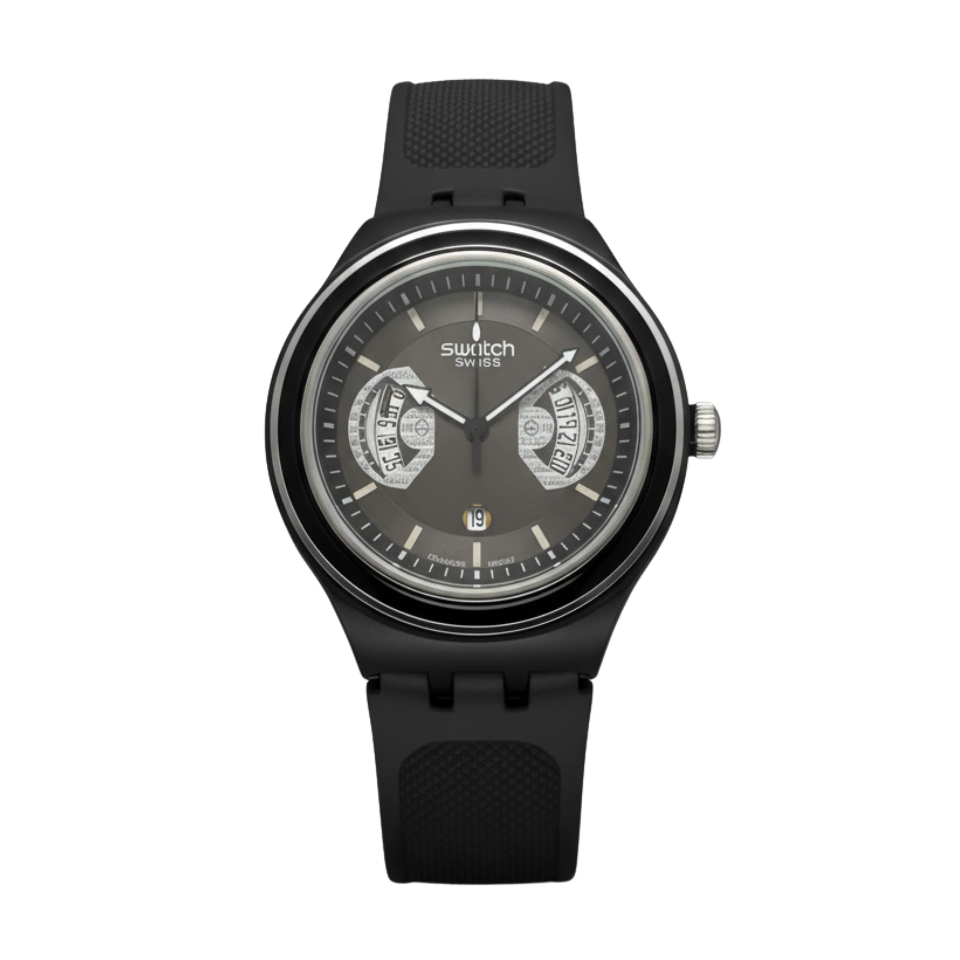 Montre Swatch Chronographe Noire Monochrome - Style Sportif et Discret