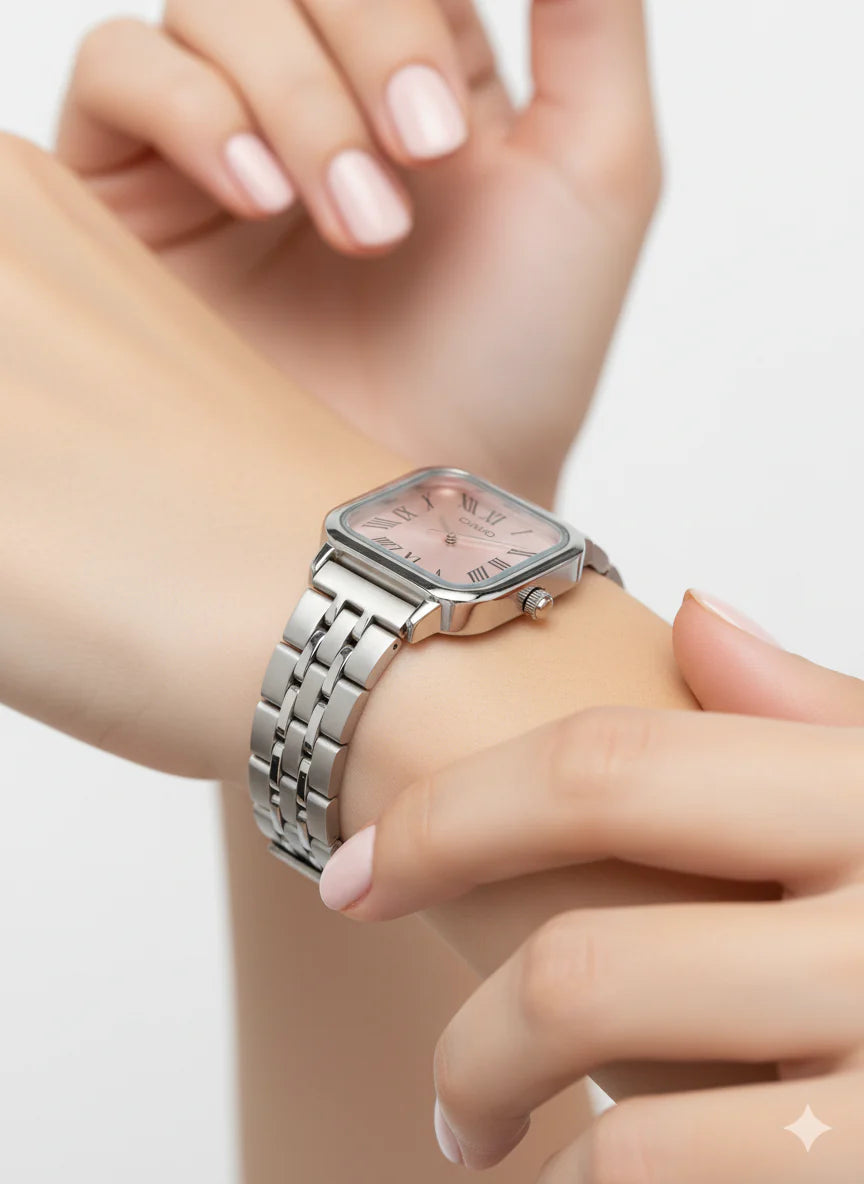 Montre Casio Femme Élégance Carrée Rose LTP-E157