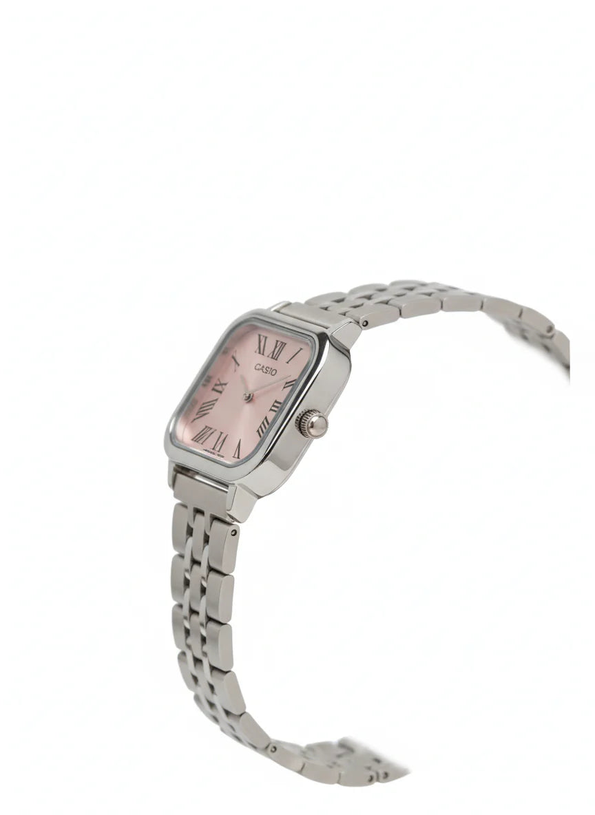 Montre Casio Femme Élégance Carrée Rose LTP-E157