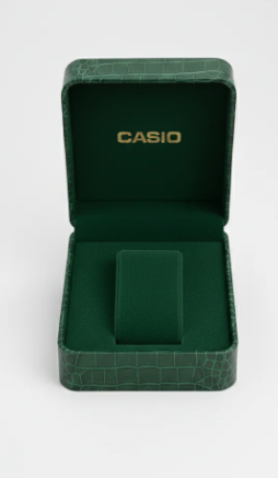 Casio Élégance Verte – Montre Femme Cuir Vert Classique